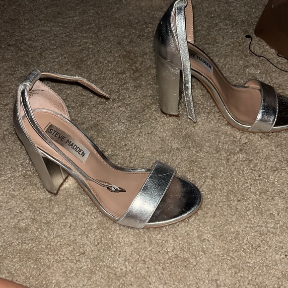 Steve Madden Carson block heels silver - Picture 3 of 6